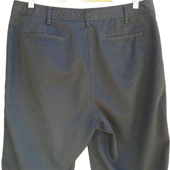 Hillard & Hanson High Rise Straight Leg Crop Pants Black Sz 12 - Picture 6 of 8